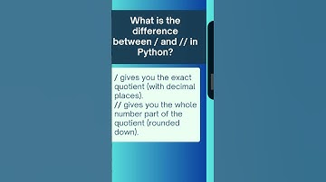 Single vs Double Slash in Python | 30-Day Python Challenge | Top Interview Questions #shorts #viral