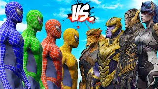 Team Spider Man Vs Team Thanos (Black Order) - Epic Superheroes War