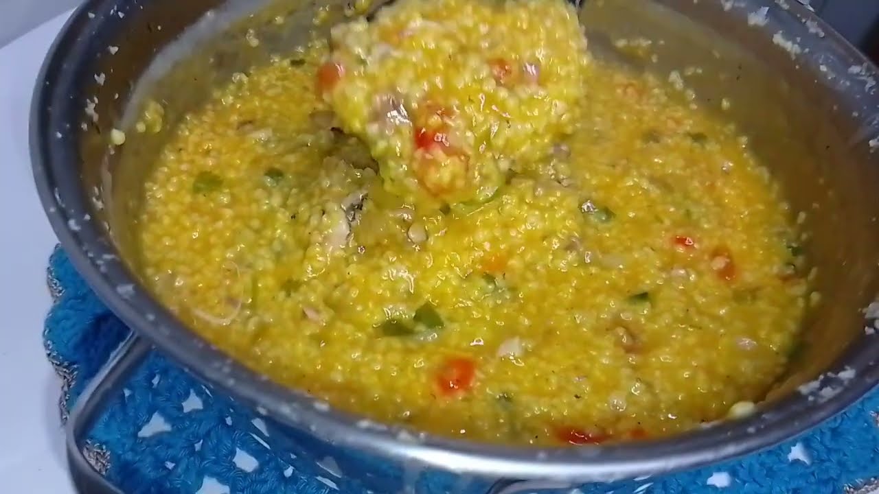 Xerém temperado com sardinha