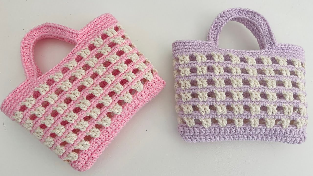 Mini bolsinha em crochê rápida e fácil passo a passo completo 