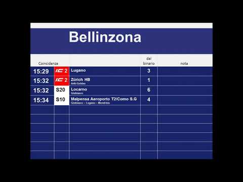 [SBB CFF FFS] Collegamenti/Anschlüsse Bellinzona