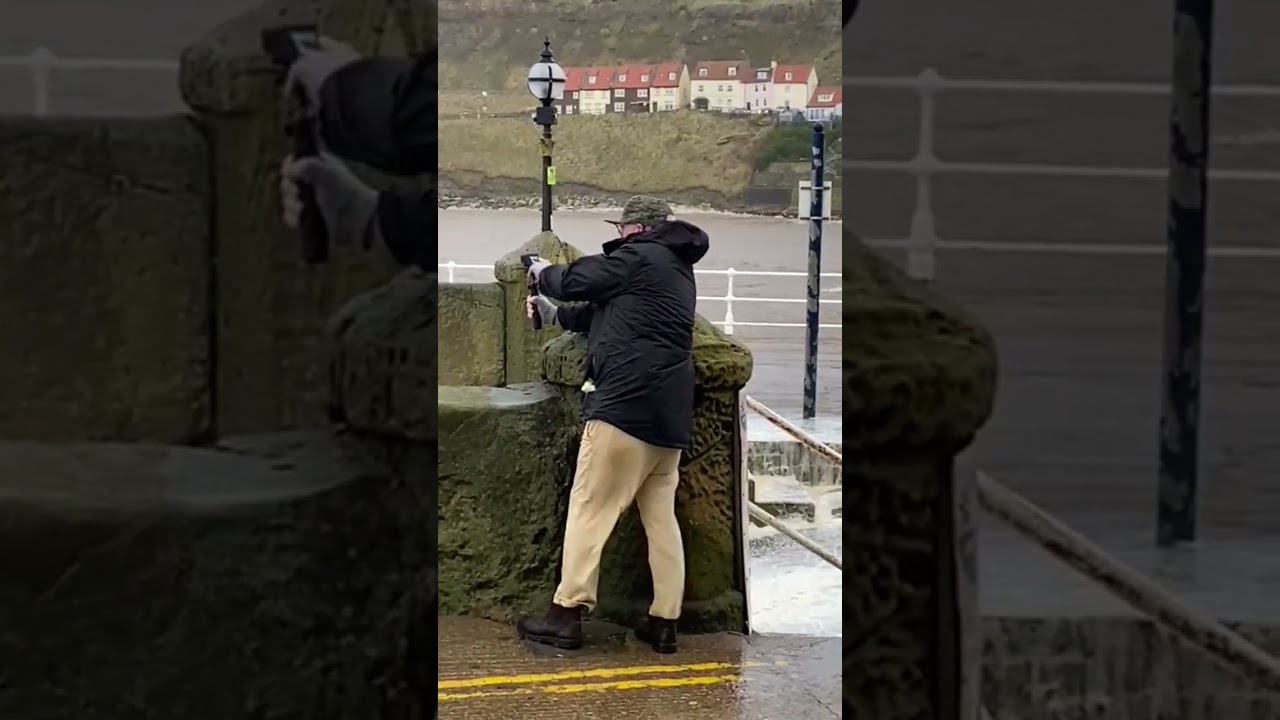 WHITBY: FILMING STORM DARRAGH EARLIER TODAY (Full Video to follow)