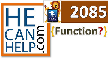 2085 {HECANHELP.COM USA GEORGE MATHEW}  Is the Relation a Function?