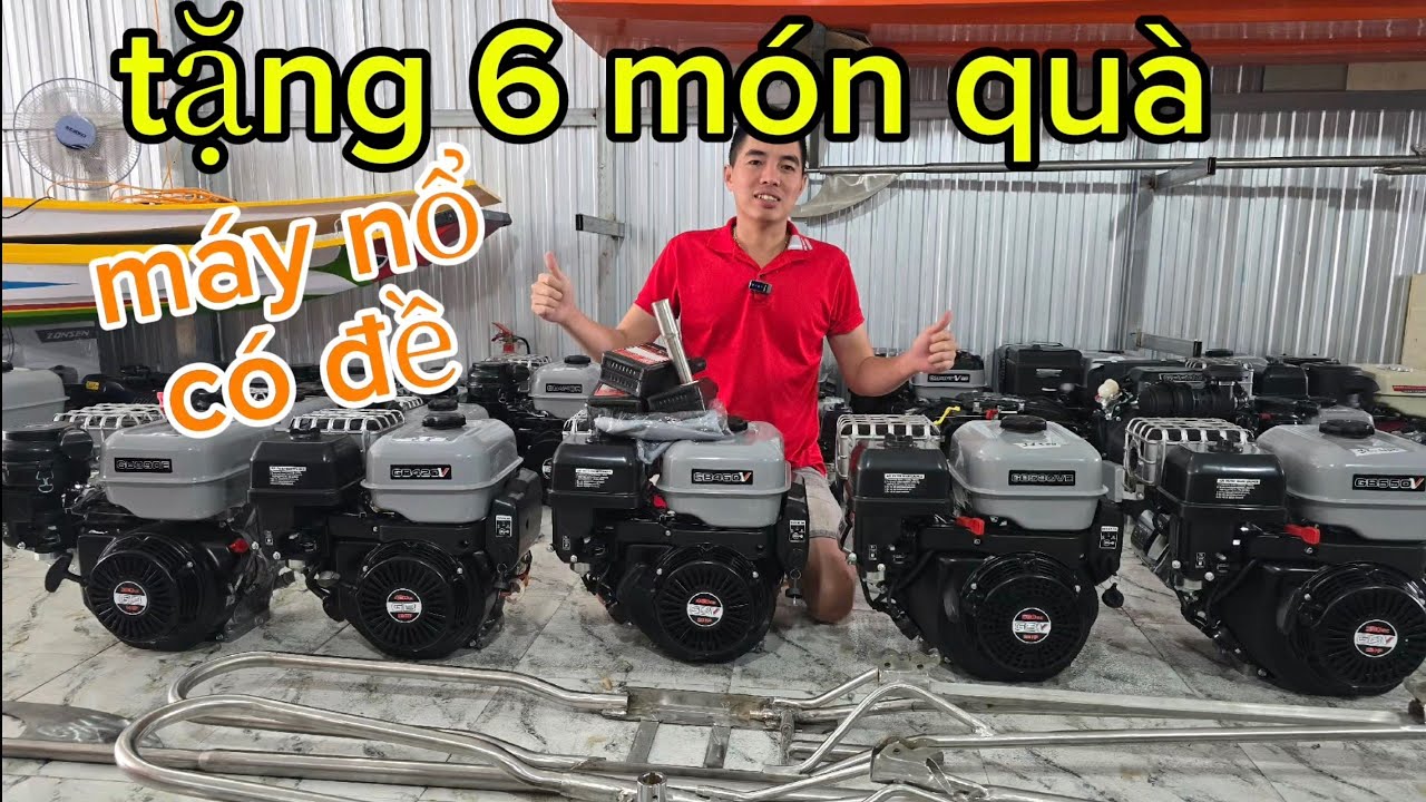 Máy nổ giá rẻ, động cơ xăng mới nhất, đầu nổ có đề, dàn láp inox, dàn cầu inox ngày 16/1/2026