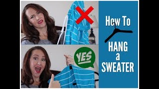 THE BEST CLOSET ORGANIZATION | HOW TO HANG A SWEATER