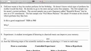 Unit 1: Topic 4 (Scientific Method)