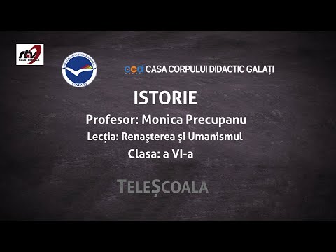 Istorie - Clasa 6 - &rsquo;&rsquo;Renasterea si Umanismul&rsquo;&rsquo;