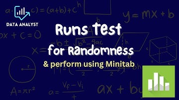 Runs Test for Randomness using Minitab #explanation #hypotheses