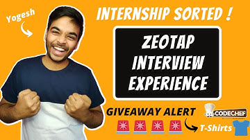 🔴 INTERNSHIP SORTED! | Zeotap Interview Experience | 🚨 GIVEAWAY ALERT
