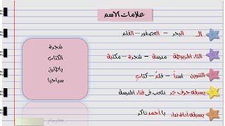 أسهل شرح درس (علامات الاسم ) الصف الرابع الابتدائي  المنهج الجديد  كتاب سلاح التلميذ 2022 ..