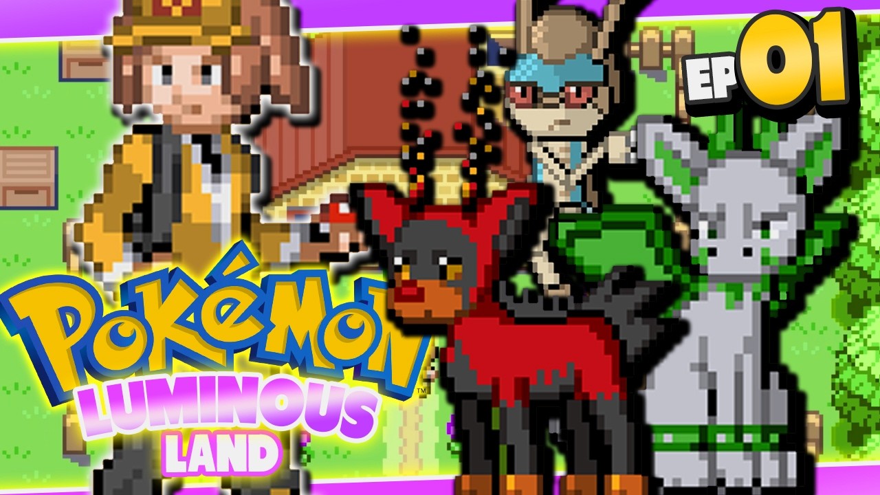 Pokemon Luminous Land Part 1 NEW COMPLETED FAN GAME WITH FAKEMON! Gameplay Walkthrough