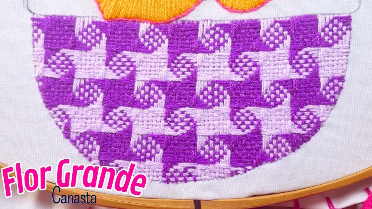¡IMPRESIONANTE efecto de bordado para Canasta! 🤩 Te enseño paso a paso 🌼