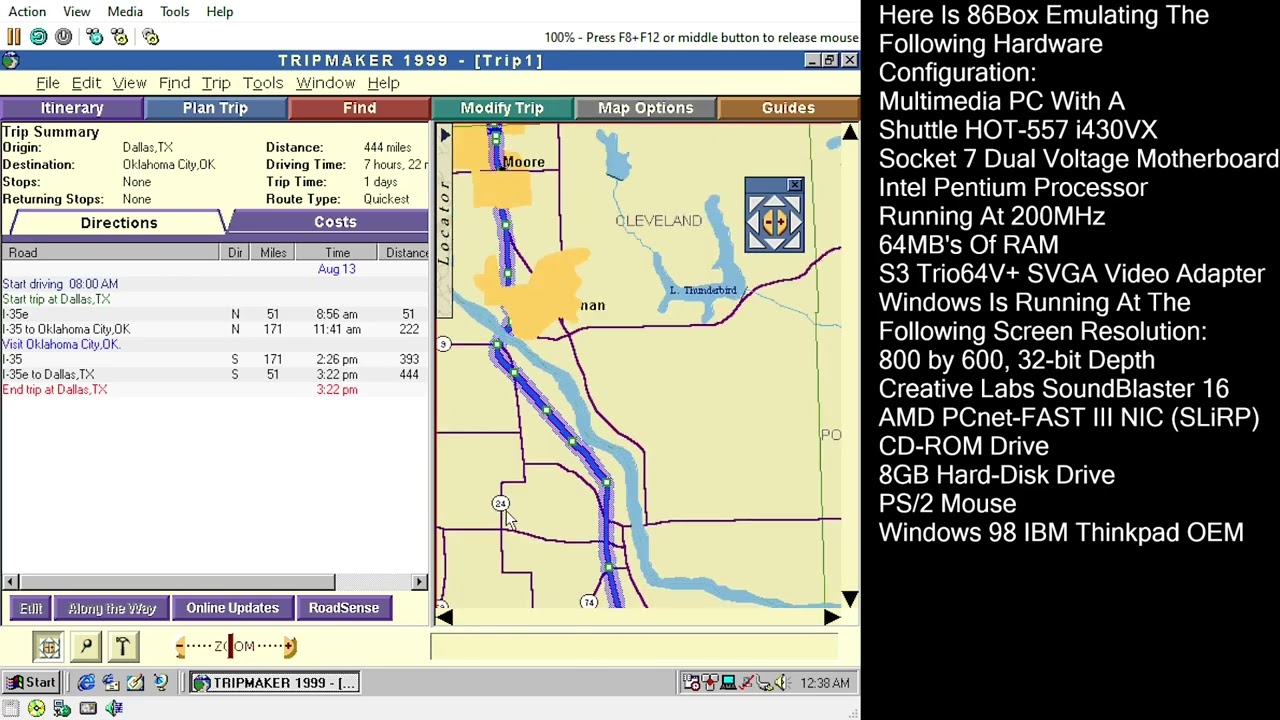 Rand McNally s Tripmaker On Win98 86Box YouTube Rand McNally s Tripmaker On Win98 86Box YouTube