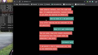 A Chatbot built with python and nlp concepts to address the COVID-19 Pandemic issues