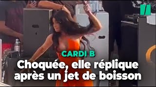 Cardi B n’a pas (du tout) apprécié ce jet de boisson en plein concert