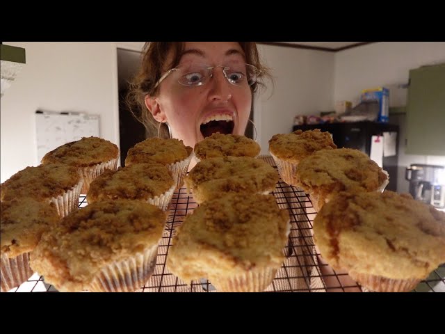 [ASMR] baking coffee cake muffins (soft spoken)