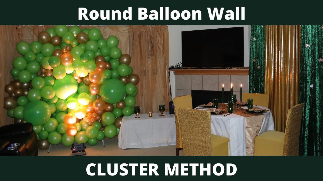 Balloon Method Rounding How to Build a Round Balloon Wall - Cluster Method - YouTube