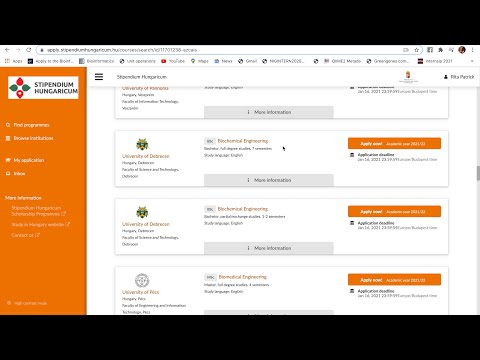 Step by step application for Stipendium Hungaricum/SCYP scholar (how to apply stipendium hungaricum)