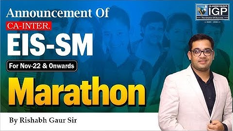 EIS-SM Marathon | Tell us your expectations | Mr. Rishabh Gaur Sir