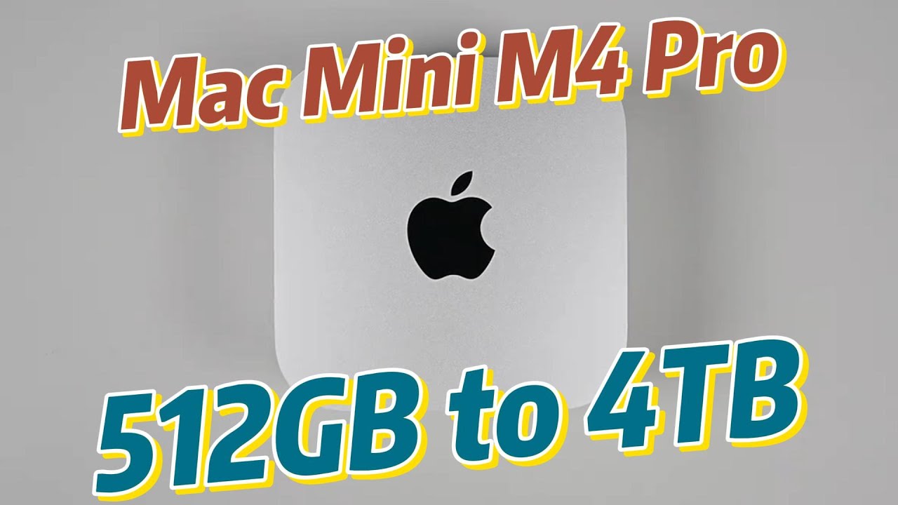 M4 Pro Mac mini 512GB→4TB Apple Mac mini MCX44LL/A Desktop Computer, Apple M4 Pro, 24 GB