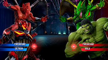 Firebrand & Ultron vs Green Firebrand & Hulk (Very Hard) - Marvel vs Capcom | 4K UHD Gameplay