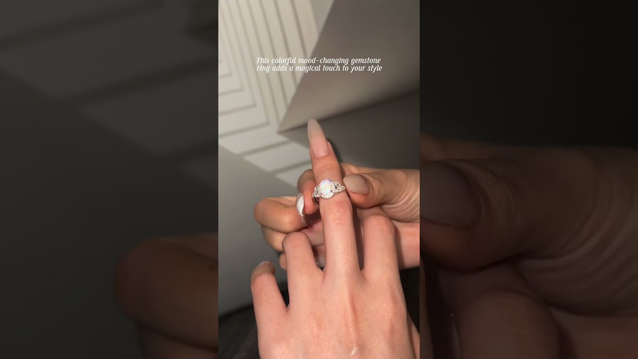 Gorgeous Sterling Silver Opal Ring 