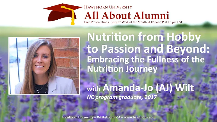 All About Alumni: Nutrition from Hobby to Passion ...
