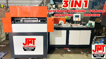 3IN1 Notebook Stitching Folding Squaring Machine, Notebook Making Machine, Notebook Machine