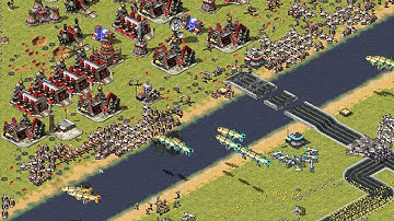 Red Alert 2 Yuri Revenge Gameplay - Extreme AI Hard 1vs7 - Soviet Middle Island - Ra2 Cncnet Command