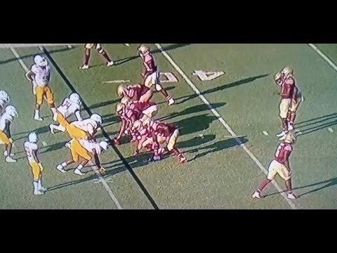 Florida State Wide Reciever Lines Up Backwards