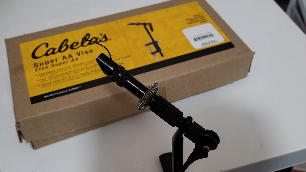 Cabela's Super AA fly fishing tying vise - unboxing 