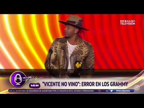 "NO PUDO VENIR": el GRAVE ERROR al anunciar que VICENTE FERNÁNDEZ GANÓ el GRAMMY