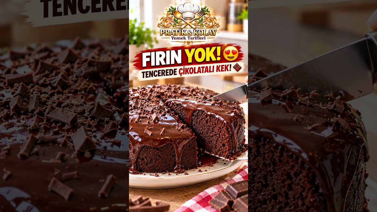 Fırın Yok! Tencerede Çikolatalı Kek  Yumuşacık ve Çok Pratik #tatlı #food #recipe #shortvideo