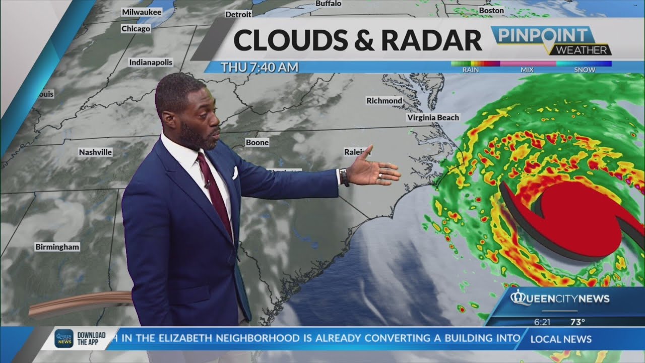 Tuesday warm & cloudy in Carolinas ahead of rain chances - YouTube