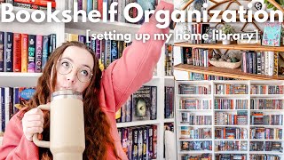 Home Library Bookshelf Reorganization + Set Up | All the books I own 📚☁️