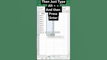 Fastest Way to Sum in Excel | Auto Sum Shortcut | Excel Tips & Tricks | #excel #exceltips