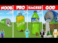 SPRITE SODA CAN HOUSE BUILD CHALLENGE - Minecraft Battle: NOOB vs PRO vs HACKER vs GOD / Animation