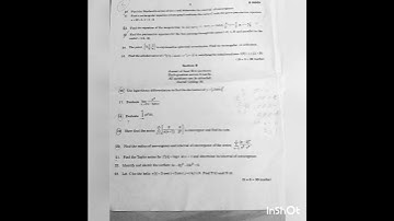 Question paper of calculas of single variable 2 (2021) for Bsc mathematics (CU)