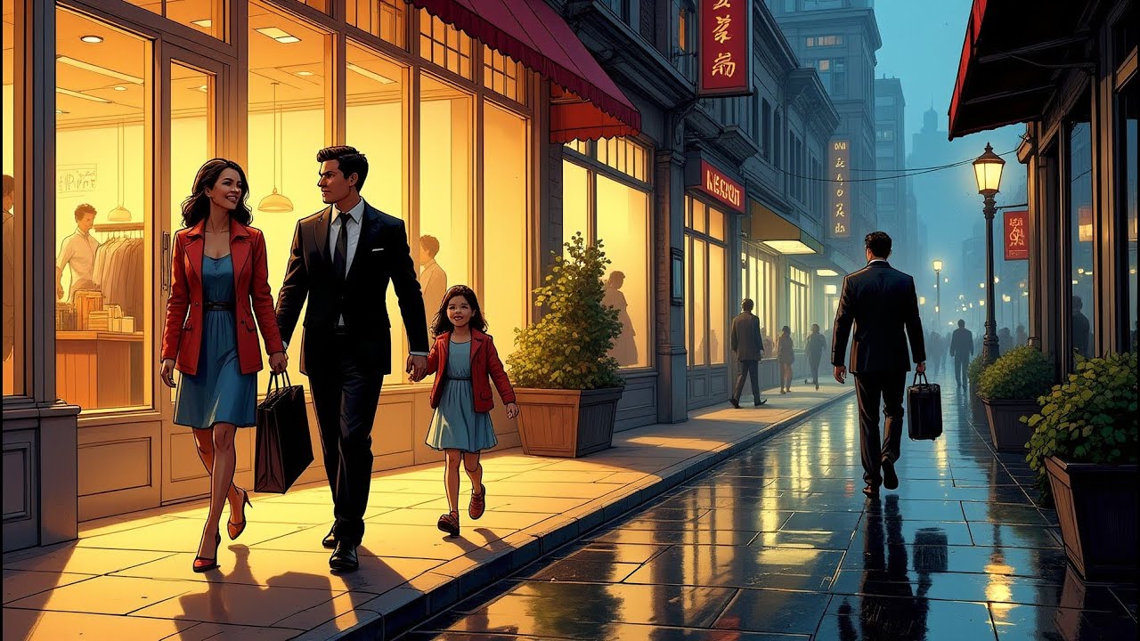 ¡Ella fue de compras con su hija y su primer amor! Me fui, ella entró en pánico y corrió tras de mí