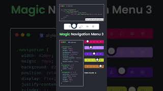 🪄 Magic Navigation Menu 2025! ✨ | 3 Stunning Styles in 60 Seconds||#shorts #shortvideo #htmlcssjs