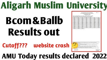 AMU today entrance result out 2022 AMU results Bcom & BALLB  2022