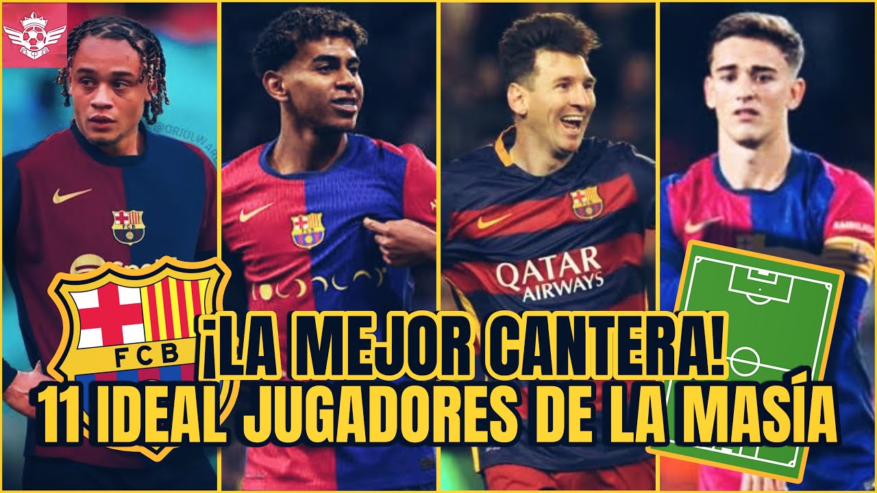 La MASÍA los Mejores JUGADORES ACTUALES Salidos de la Cantera del