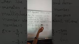 Equivalent rational number #maths #Class 8 th