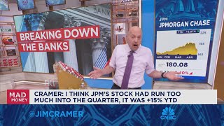 JPMorgan's stock ran too much into the quarter, says Jim Cramer