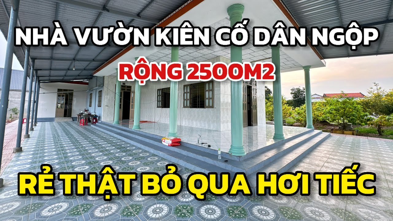 Nhà vườn nghỉ dưỡng rộng 2500m2 đất thổ, giảm nhanh 800tr, đầu tư hoặc an cư gần trung tâm TPHCM