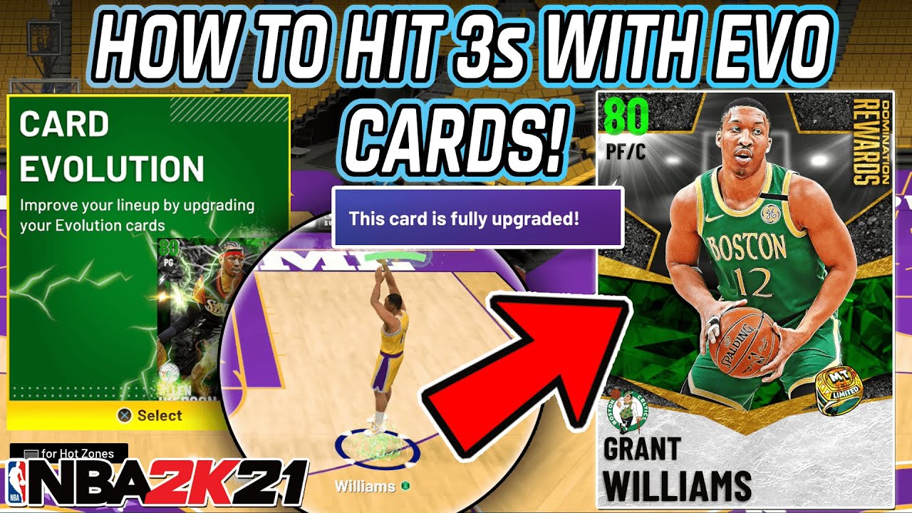 How To Hit Threes With Your Evo Cards Nba 2k21 Myteam Youtube