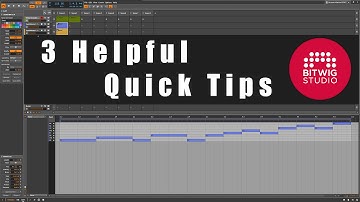 Bitwig Quick Tips: naming clips : zooming to selected : options in edit view