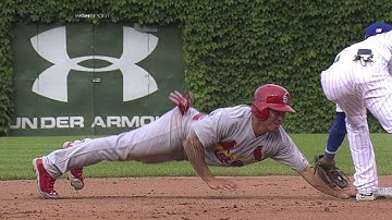 STL@CHC: Cubs challenge safe call at second in 8th