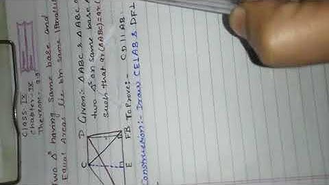 If two triangle on same base and equal in area then lie between same parallels