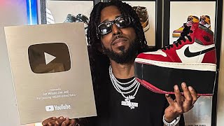 I Got a 100K Subscriber Plaque with my Orthopedic Jordans